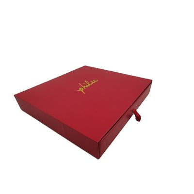Set hadiah kotak magnetik merah untuk kemasan mewah akhir