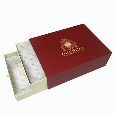 Set hadiah kotak magnetik merah untuk kemasan mewah akhir