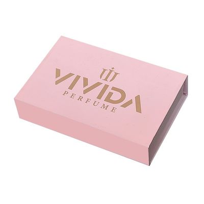 Custom Pink Perfume Botol Minyak Esensial busa Magnetic Paper Box dengan Matt Lamination