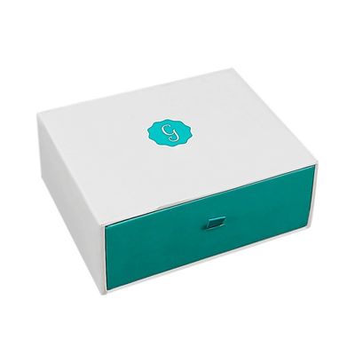 UV Finish Mint dan Putih Kardus Kekuatan Es Bola untuk Pijat Wajah Roller Gift Set