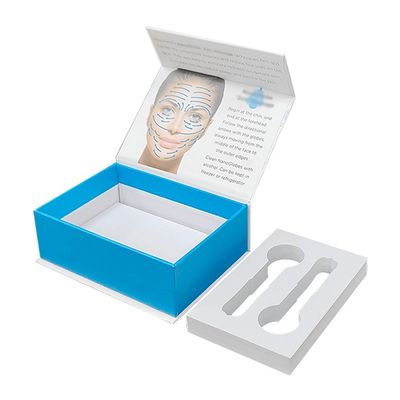UV Finish Mint dan Putih Kardus Kekuatan Es Bola untuk Pijat Wajah Roller Gift Set