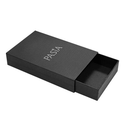 Perlengkapan Meja High End Tekstur Hitam Kothak Mewah dengan Logo Khusus dan Stamping Foil Perak