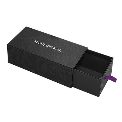 Custom Order Slim Paper Cardboard Drawer Box Hadiah dengan Inserts Foam dan Laminasi Glossy