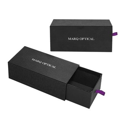 Custom Order Slim Paper Cardboard Drawer Box Hadiah dengan Inserts Foam dan Laminasi Glossy