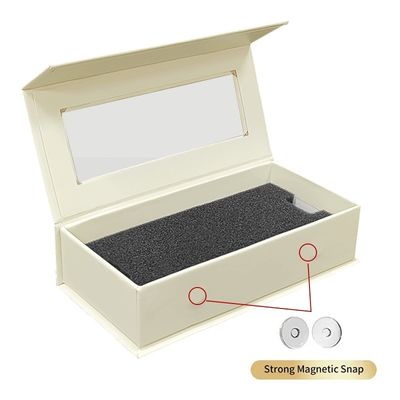 Matt Laminasi Custom Perhiasan Wedding Ring Kemasan Kotak magnetik dengan sisipan