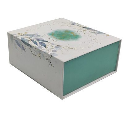 Sliding/Drawer Style Magnetic Cover Gift Box Pengemasan dengan dan Warna-warni Fans Paper
