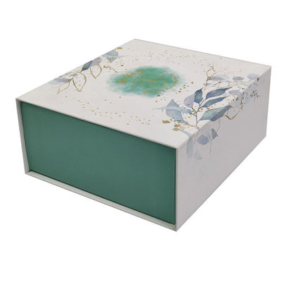 Sliding/Drawer Style Magnetic Cover Gift Box Pengemasan dengan dan Warna-warni Fans Paper
