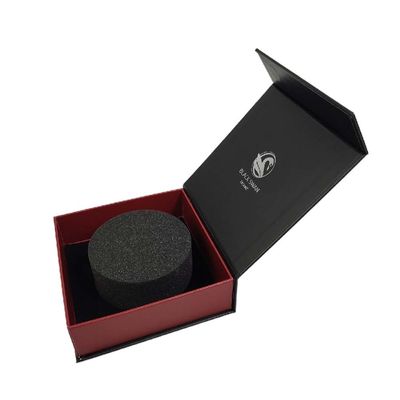 Custom Logo Luxury Black Gift Box dengan Magnetic Closure yang terbuat dari bahan daur ulang