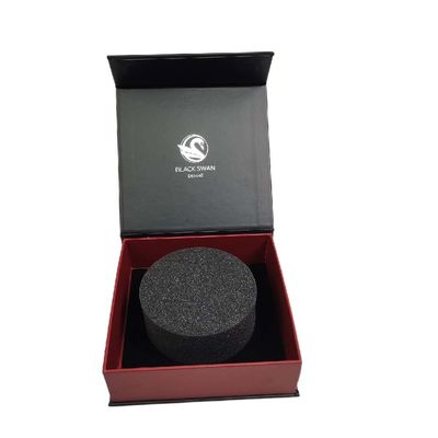 Custom Logo Luxury Black Gift Box dengan Magnetic Closure yang terbuat dari bahan daur ulang