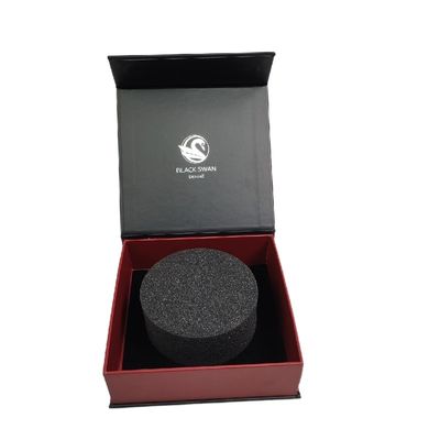 Custom Logo Luxury Black Gift Box dengan Magnetic Closure yang terbuat dari bahan daur ulang