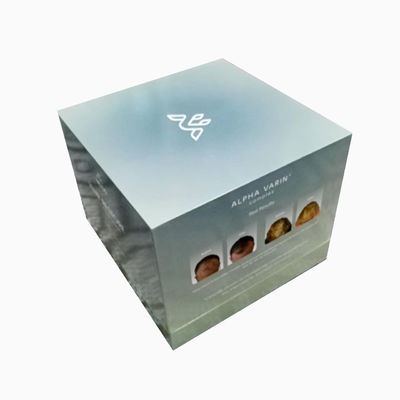 Matt Laminasi Custom Gift Box Packaging untuk Perawatan Kulit Kosmetik High End Fashion Mewah