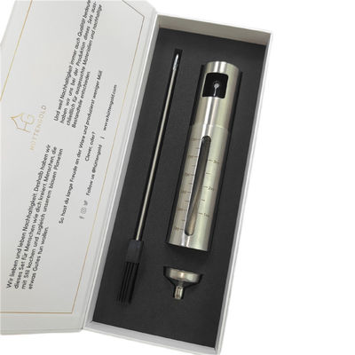 Custom Order Luxury Stainless Steel Oil Vinegar Pump Sprayer Botol Parfum Kotak Pengemasan dengan sisipan