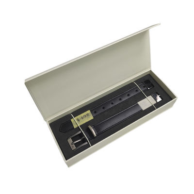 Logo Custom yang sederhana dan elegan cetak Black Watch Strap Box Packaging Paper Box