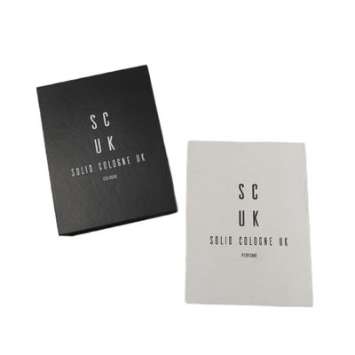 Custom Tin and Packaging Box for Luxury Black and White Solid Cologne for Men Perfume (Kotak Tin dan Kemasan Khusus untuk Perfume Pria Hitam dan Putih)