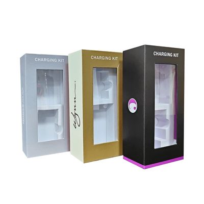 Kothak Hadiah Magnetik Mewah Untuk Power Bank Paket Kabel Pengisi Daya Dengan Logo Pencetakan Khusus