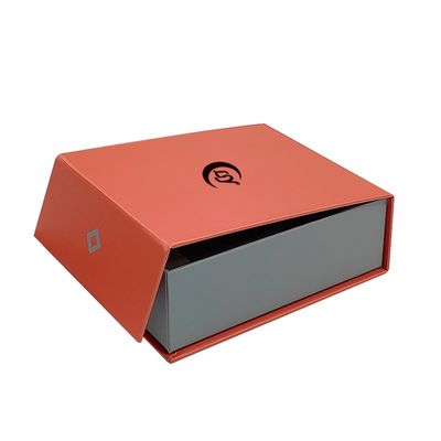 Kotak Hadiah Magnetik Bentuk Buku Merah dengan Flip Top dan Catch Magnetik