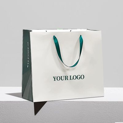 Tas Kertas Kraft Biodegradable Dengan Genggam Kantong Belanja Canggih