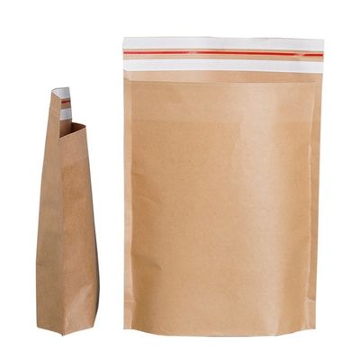 Kantong belanja kertas segel sendiri cokelat Stamping panas Kraft kertas Express Kantong pos