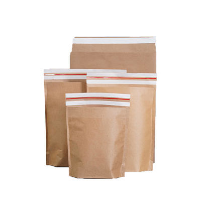 Kantong belanja kertas segel sendiri cokelat Stamping panas Kraft kertas Express Kantong pos