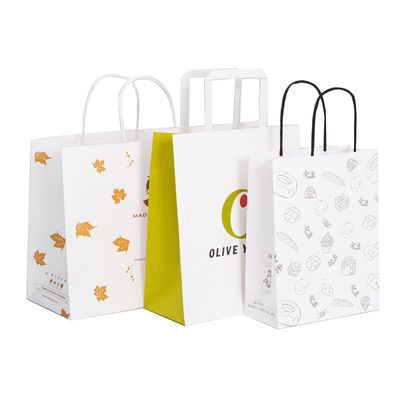 Pemesanan khusus dapat diterima Logo mewah dicetak tas belanja untuk hadiah liburan yang indah