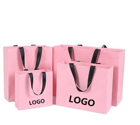 Hand Length Handle yang Enak Tutup Karton Tas Cetak Berwarna Mewah