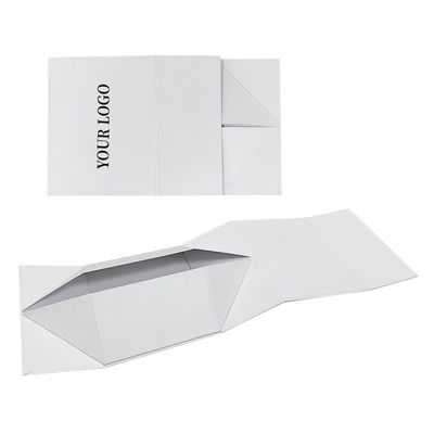 Custom Lipat Flip Kertas Kotak Dengan Die Cut Top Otomatis Kunci Bagian Bawah Display Kertas Kotak Putih Reverse Lipat End Packaging Box