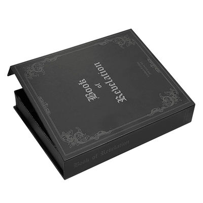 Luxury Custom Logo Printing Packaging Magnetic Closure Gift Box Buku Palsu Bentuk Kemasan Ring Box