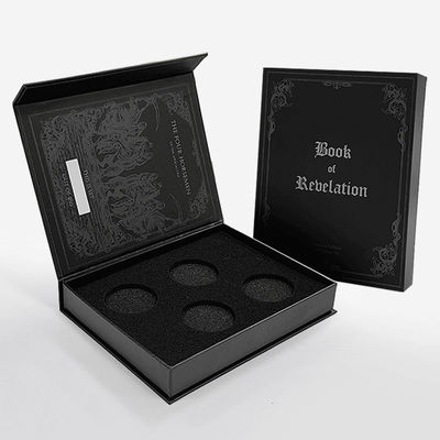 Luxury Custom Logo Printing Packaging Magnetic Closure Gift Box Buku Palsu Bentuk Kemasan Ring Box