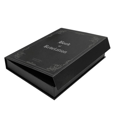 Luxury Custom Logo Printing Packaging Magnetic Closure Gift Box Buku Palsu Bentuk Kemasan Ring Box