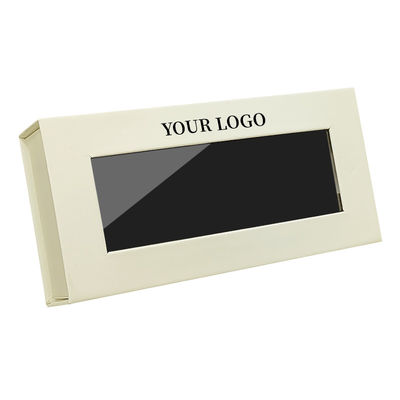 Customized Square Magnetic Closure Lid Gift Cosmetic Personalised False Eyelashes Packaging Paper Box Dengan Jendela Transparan