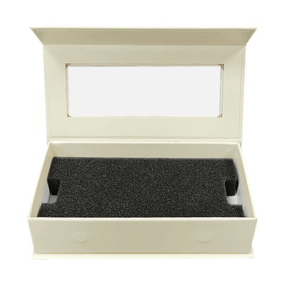 Customized Square Magnetic Closure Lid Gift Cosmetic Personalised False Eyelashes Packaging Paper Box Dengan Jendela Transparan