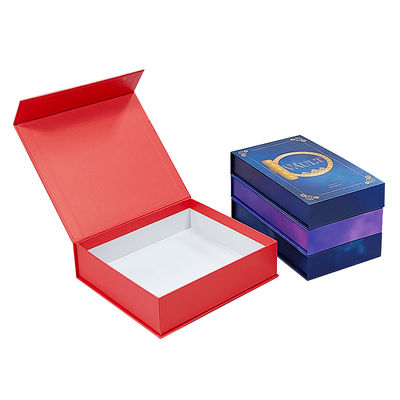 Kemasan Hadiah Mewah Pribadi Kotak Kertas Kekuatan Magnetik dengan Flap Magnetik