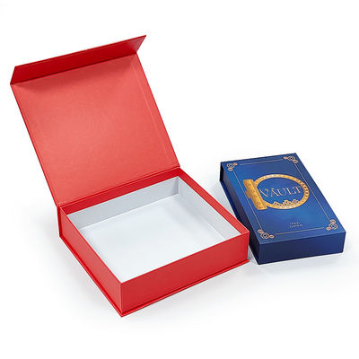 Kemasan Hadiah Mewah Pribadi Kotak Kertas Kekuatan Magnetik dengan Flap Magnetik