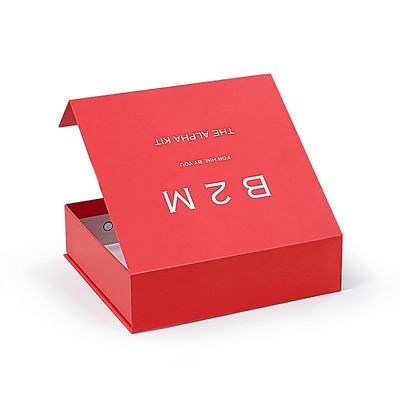 Kemasan Hadiah Mewah Pribadi Kotak Kertas Kekuatan Magnetik dengan Flap Magnetik