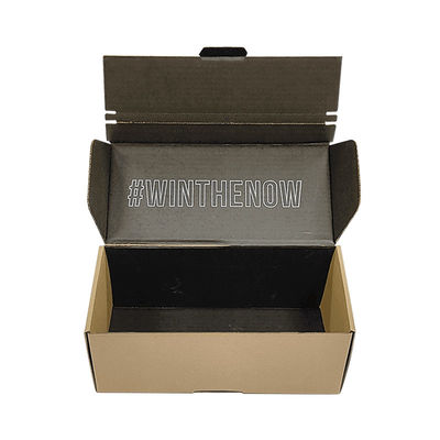 Sertifikat FSC Easy Tear Strip Opening Seal Brown Kraft Corrugated Cardboard Shipping Box Zipper Mailer Boxes