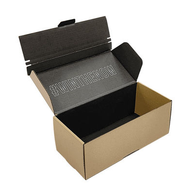 Sertifikat FSC Easy Tear Strip Opening Seal Brown Kraft Corrugated Cardboard Shipping Box Zipper Mailer Boxes