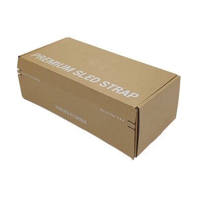 Sertifikat FSC Easy Tear Strip Opening Seal Brown Kraft Corrugated Cardboard Shipping Box Zipper Mailer Boxes