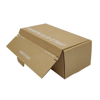Sertifikat FSC Easy Tear Strip Opening Seal Brown Kraft Corrugated Cardboard Shipping Box Zipper Mailer Boxes