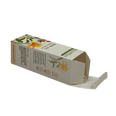 Custom Print Cosmetic Body Oil Coated Paper Craft Box Kotak Kardus Lipat