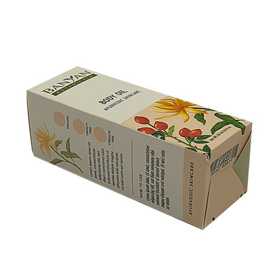 Custom Print Cosmetic Body Oil Coated Paper Craft Box Kotak Kardus Lipat