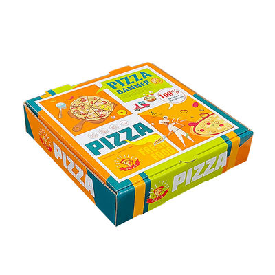 Daur Ulang Logo Custom Kraft Kertas Bergelombang Pengemasan Lipat Kentang Goreng Kripik Pizza Kotak Pengemasan Kotak Takeaway