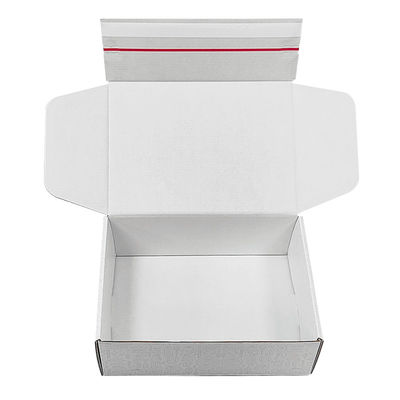 Custom Logo Cardboard Corrugated Pengiriman E Commerce Packaging Box Tear Strip Zipper Box