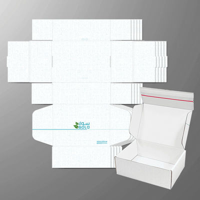 Custom Logo Cardboard Corrugated Pengiriman E Commerce Packaging Box Tear Strip Zipper Box