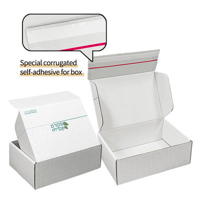 Custom Logo Cardboard Corrugated Pengiriman E Commerce Packaging Box Tear Strip Zipper Box