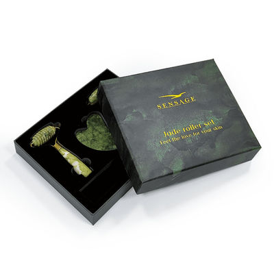 Logo yang disesuaikan Premium Green Cardboard Lid Top Cover And Bottom Luxury Cosmetic Packaging Box Hadiah