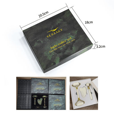 Logo yang disesuaikan Premium Green Cardboard Lid Top Cover And Bottom Luxury Cosmetic Packaging Box Hadiah