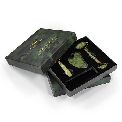 Logo yang disesuaikan Premium Green Cardboard Lid Top Cover And Bottom Luxury Cosmetic Packaging Box Hadiah
