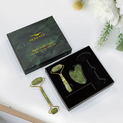 Logo yang disesuaikan Premium Green Cardboard Lid Top Cover And Bottom Luxury Cosmetic Packaging Box Hadiah