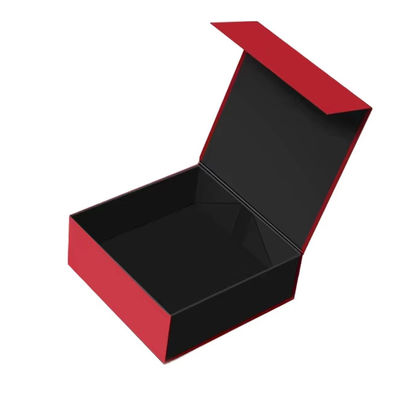 Desain Logo Disesuaikan Hitam Kardus Flat Kardus Magnetik Lipat Kothak Regalo Untuk Kosmetik Kemasan Hadiah