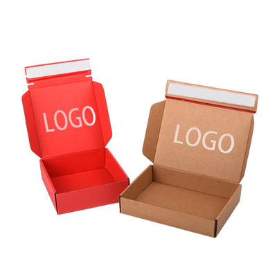 Ukuran Custom Logo Pencetakan Kotak Pos kecil bergelombang Kotak Kemasan Kosmetik Kotak Kertas Self Sealing Kotak Pengiriman